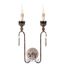 Pair Joni 2 Light Shabby French Simple Wall Sconces
