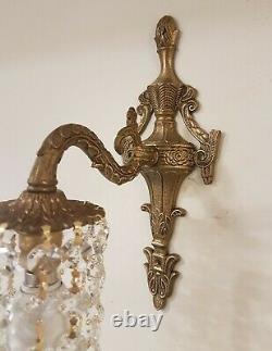 Pair Vintage French Style Single Arm Wall Lights / Down Lights X 4 Available