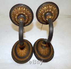 Pair Vintage Wall Sconces 1920's Sterling Bronze Co. New York