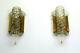 Pair of 2 exclusive VTG wall sconces, heavy glass, mid century, Kaiser- Germany
