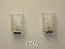 Pair of 2 pretty wall sconces, Hillebrand- Germany, mid-century, Kalmar-style