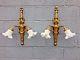 Pair of Antique French Empire 2 light Brass wall Sconces