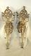 Pair of Beautiful Antique cast brass wall sconces by Lincoln