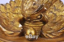 Pair of Carved Gilt Eagle Wall Sconces Shelves Brackets Federal Style