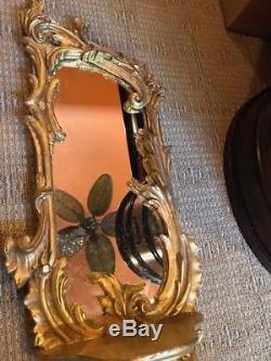 Pair of Chelsea House mirrored gold wall sconces