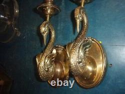 Pair of French Empire Swan wall sconces Chapman