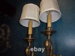 Pair of French Empire Swan wall sconces Chapman