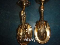 Pair of French Empire Swan wall sconces Chapman