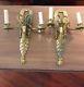Pair of French Gilt Bronze/Metal Double Arm Swan Wall Sconce