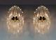 Pair of Gold Plated Wall Sconces with Crystal Glass by PALWA, Germany 1960's