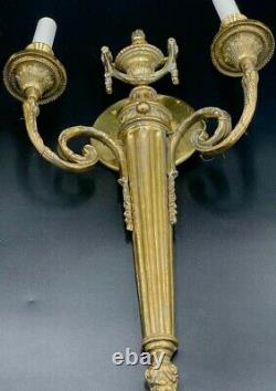 Pair of Large french wall Sconce gilded bronze