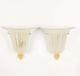 Pair of MURANO Glass'BAROVIER & TOSO' VENETIAN WALL SCONCES (Gold Dust/Gilt)