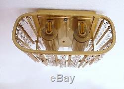 Pair of PALWA Gold Plated Crystal Glass Wall Lights / Sconces, Germany 1960's