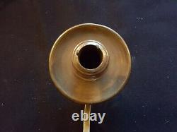 Pair of Reclaimed Antique Brass Arts & Crafts Piano Candle Wall Sconces (EER49)