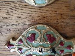 Pair of Restored Antique 1920s Art Deco Nouveau Style Candle Wall Sconce Lights