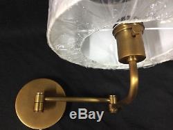 Pair of Robert Abbey Brass Koleman Swing Arm Lamp Industrial light wall sconce