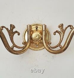 Pair of Solid Brass Christopher Wray Vintage English Wall Lights