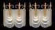 Pair of Vintage Glass Double Wall Lights Kaiser/ ModernIst Sconces 1970s