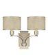 Pair of Winter Gold Double Light Wall Sconces by Capital Lighting