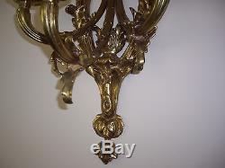 Pair of french gilt bronze wall sconces