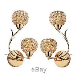 Pair of wall sconces light modern crystal Chandelier lighting fixture wall lamp