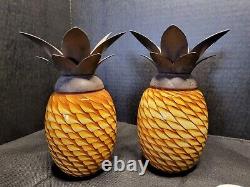 Pineapple Wall Sconce Cover Amber Swirl Glass Light from Bottom / Candle Holder