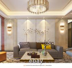 Plating Golden Metal Wall Lamp Luxury Glass Crystal Wall Sconces Light Fixture