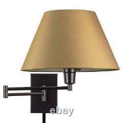Plug In Wall Sconce OR Hardwired Swing Arm Lamp 1 light Swing Arm 13 Bronze