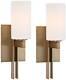 Possini Euro Ludlow 14 High Burnished Brass Wall Sconce Set of 2