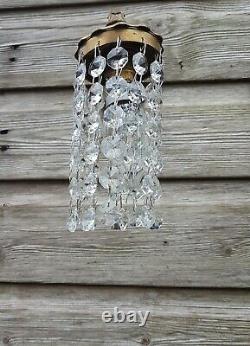 Pretty French Wall Lights / Down Lights Strings of Crystals -2 Pairs Available