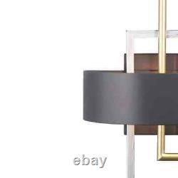 Progress Lighting Adagio Collection 2-Light Black and Gold Modern Wall Sconce