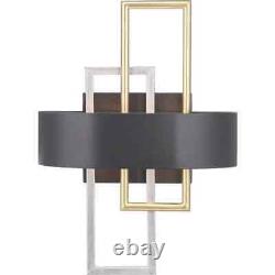Progress Lighting Adagio Collection 2-Light Black and Gold Modern Wall Sconce