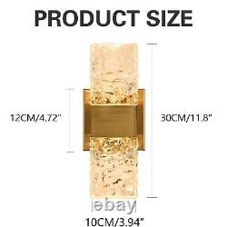 Qaupoee Gold Wall Sconces for Living Room Bedroom Modern Crystal Wall Lights
