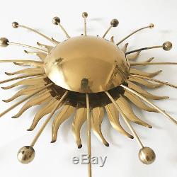 RARE Mid Century Modern SUNBEAM Sunburst ATOMIC Sputnik WALL LAMP Sconce 1960s