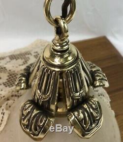 RESTORED Antique Victorian Ornate Brass Wall Sconce Lamp Gas, Converted Electric