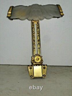 Rare Antique Art-Deco Sterling Bronze New York Picture / Art-Light Wall Sconce