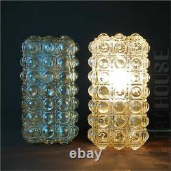 Rare Lamp Mid-Century Modern Pair Ceiling Wall Lights Sconces Bubble Amber Glass
