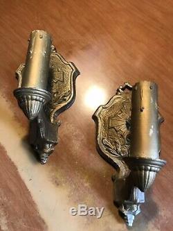 Rare Vintage Sconces by LaSalle Lighting Co. Spanish Revival
