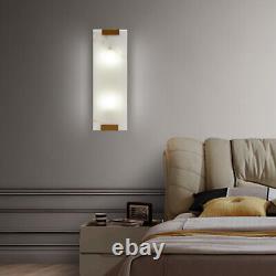 Rectangular G9 Light Wall Lamp Hand-Carved Alabaster Sconce Bedroom Kitchen US