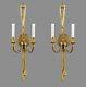 Regency 25 French Brass Wall Sconces c1950 Vintage Antique Gold Wall Lights