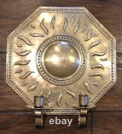 Repousse SWEDEN BRASS WALL SCONCE by Torbjorn Testad Candle Holder
