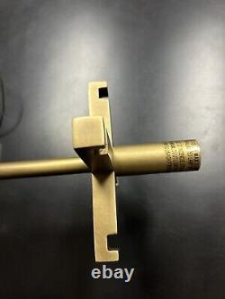 Restoration Hardware Pauillac Fabric Shade Torch Sconce Wall Light Brass Gold