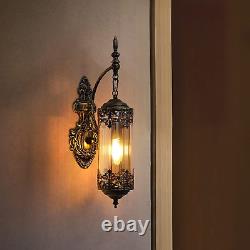 Rustic Sconce Industrial Vintage Nordic Amber Glass Wall Lamp Retro Metal Gold