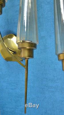 SUPERB PAIR Mid-Century 23 Double Sconces Wall Lights French Vintage 1960s