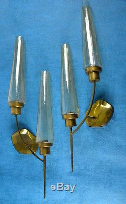 SUPERB PAIR Mid-Century 23 Double Sconces Wall Lights French Vintage 1960s