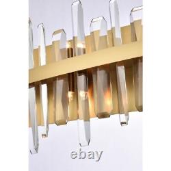 Satin Gold Bathroom Vanity Crystal Wall Sconce 10 Light Lighting Fixture 36 inch