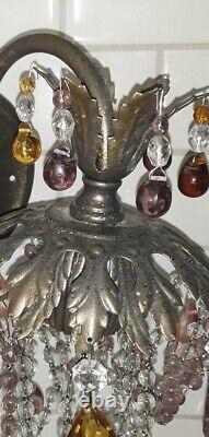 Schonbek Light Wall Sconce Swarovski Crystals Antique Gold