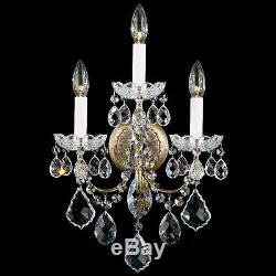 Schonbek New Orleans Wall Sconce in French Gold with Handcut Crystals