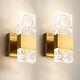 Sconces Wall Lighting Crystal Wall Sconces Set of Two 1-light-2 PACK Gold