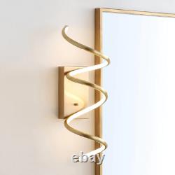 Scribble 7 in. Gold Modern Metal Integrated LED Vanity Light Sconce